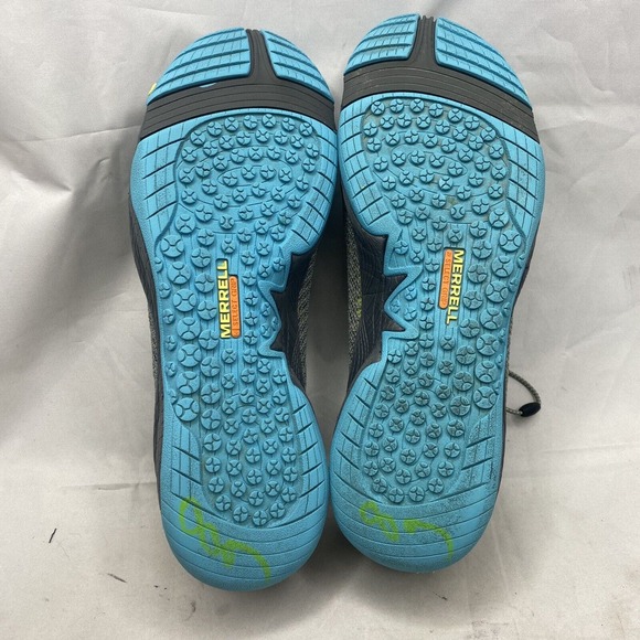 Merrell All Out Shine Trail Running Shoes Barefoot Black Blue J06332 Womens 9M - Picture 6 of 8